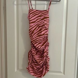 Pink zebra dress